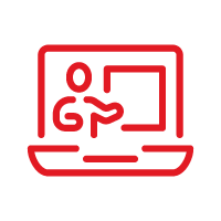 Laptop with PowerPoint Presentation Icon 带PowerPoint演示图标的笔记本电脑