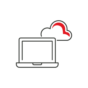Computer connected to the cloud 计算机连接到云