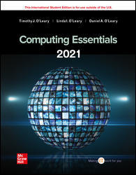 ISE Computing Essentials 2021年第28版1260570754·9781260570755作者Timothy J. O'Leary, Linda I. O'Leary, Daniel O'Leary©2021 |出版:2020年2月5日