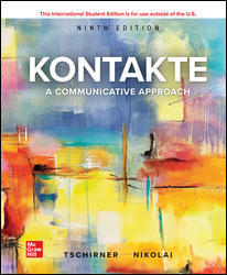 Kontakte第九版1260575519·9781260575514由Erwin Tschirner, Brigitte Nikolai©2021 |发布:2020年9月15日